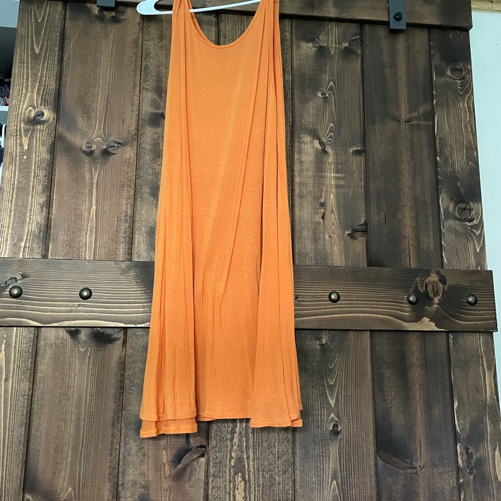 Beautiful Orange Lightweight Swing Dress